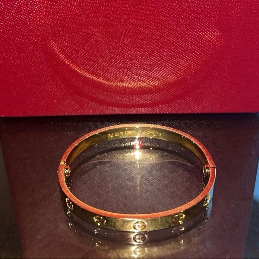 Gold Plated Love Bracelet with Matching Screwdriver
